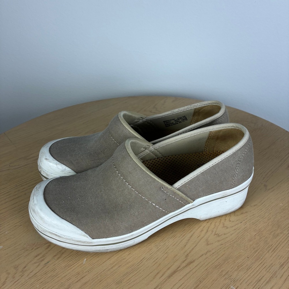 Dansko Vegan Canvas Platform Clogs Women EU 38 US 7.5 8 Comfort Support Walking